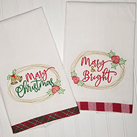 Christmas Frame Embroidery Design Set of 2